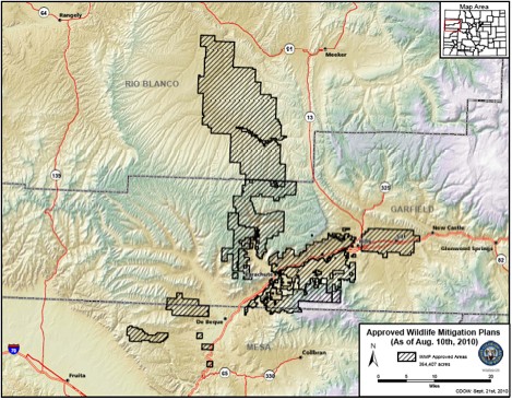 Colorado Wildlife Mitigation Plans map